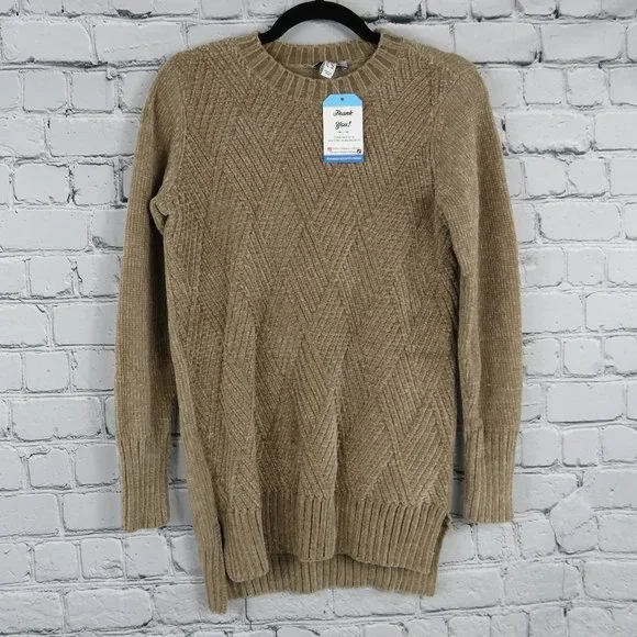 Women's Chenille Scoop Neck Long Sleeve Sweater - Picture 2 of 4